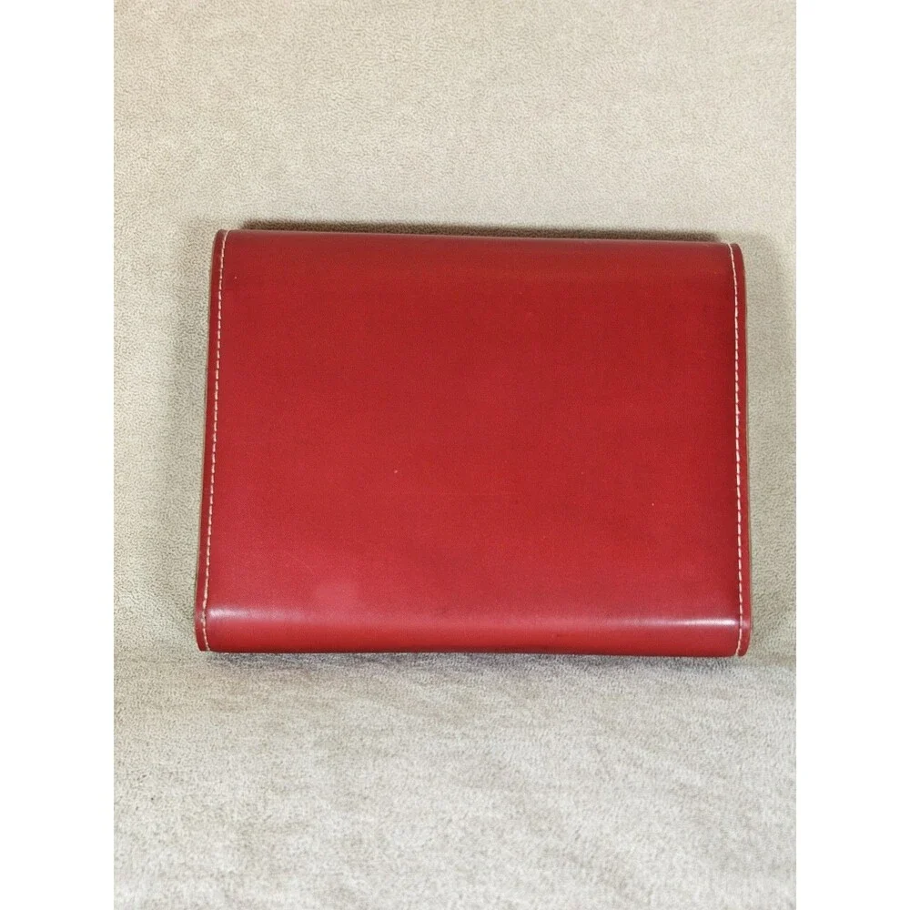 Franklin Covey 6 Ring Small Envelope Style Red Planner Organizer 7.5